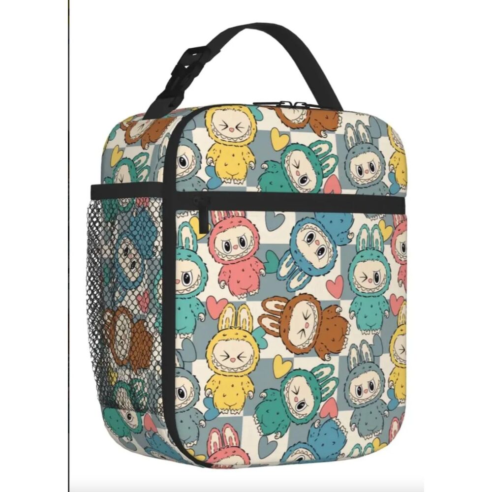 Cartoon Kids Lunch Bag Insulated Lunch Tote School Picnic Travel 10" x 8.5"